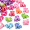 Plastic Pendants, AB Color, Lion, Mixed Color, 17.5x22x6.5mm, Hole: 2.5mm, about 640pcs/bag
