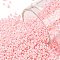 TOHO Round Seed Beads, Japanese Seed Beads, (126) Opaque Luster Baby Pink, 15/0, 1.5mm, Hole: 0.7mm, about 15000pcs/50g
