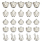 40Pcs 5 Style 201 Stainless Steel Charms, Mixed Shapes, Stainless Steel Color, 12~16.5x10~16x1.5mm, Hole: 1.6mm, 8pcs/style