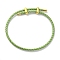 Adjustable Polyester Cord Braided Bracelets, Long-Lasting Plated, Lawn Green, Inner Diameter: 2-5/8~3-1/8 inch(6.7~7.8cm)