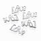 Tarnish Resistant 201 Stainless Steel Charms, Love, Stainless Steel Color, 6x13x0.5mm, Hole: 1mm