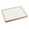 1Pc 4 Rows/18 Grids Imitation Leather Jewelry Pendant Trays, Rectangle Desktop Organizer Case with No Cover, for Pendant, White, 35x24x3cm