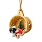 Acrylic Dog Pendant Decorations, for Christmas Tree Home Hanging Ornament, Gold, 80mm