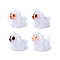 Halloween Luminous Opaque Resin Ghost Display Decoration, for Home Office Desk Decoration, Glow in the Dark, Mixed Color, 31x20x26~28mm