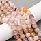 Natural Cherry Blossom Agate Beads Strands, Round, 8.5mm, Hole: 0.9mm, about 48pcs/strand, 15.31''(38.9cm)