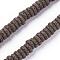 Natural Lava Rock Beads Strands, Dyed, Flat Round/Disc, Coconut Brown, 8~8.5x3~4mm, Hole: 2mm, about 54~60 pcs/Strand, 7.87 inch(20 cm)