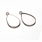 Non-Tarnish Teardrop 201 Stainless Steel Pendant Cabochon Settings, Plain Edge Bezel Cups, Stainless Steel Color, Tray: 21x15mm, 26x16x1.5mm, Hole: 2.5mm