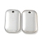 Electroplated Synthetic Non-Magnetic Hematite Pendants, Rectangle Charms, Platinum Plated, 34x21.5x5mm, Hole: 2.8mm