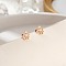 304 Stainless Steel Stud Earrings for Women, Octopus, Rose Gold, 11x10mm