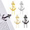 SUPERFINDINGS 4Pcs 4 Colors Alloy Anchor Bookmarks Vintage Style Metal Bookmark Anchor Page Holder Reading Accessories for School Students Office Supplies, 7.7x3.7cm