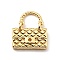 Brass Pendants, Cadmium Free & Lead Free, Bag, Real 18K Gold Plated, 18x15x5mm, Hole: 6.5x8mm