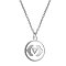 Non-Tarnish 201 Stainless Steel Pendants Necklaces, with Cable Chains, Flat Round, Stainless Steel Color, 16.3 inch(40cm), 1mm