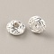 Alloy Beads, Rondelle, Silver, 6x2.5mm, Hole: 2mm