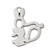 201 Stainless Steel Pendants, Squirrel Charms, Stainless Steel Color, 17x13x1mm, Hole: 1.4mm
