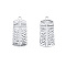 Non-Tarnish 201 Stainless Steel Pendants, Rectangle with Cross, Stainless Steel Color, 33.5x16.5x2mm, Hole: 3mm