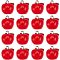 SUNNYCLUE 1 Box 25Pcs Teacher Charms School Charm Resin Red Apple Charms Student Charm 3D Miniature Food Fruit Charms for jewellery Making Charm Hanging Ornaments Earrings Necklace Keychain Supplies