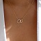 2-Heart Alloy Crystal Crystal Rhinestone Pendant Necklaces for Women, Golden, 16.14 inch(41cm)