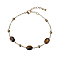 Real 18K Gold Plated Stainless Steel Natural Tiger Eye Handmade Chain Bracelets for Women