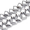 Electroplate Non-magnetic Synthetic Hematite Beads Strands, Diamond, Platinum Plated, 8x10x4.5mm, Hole: 1mm, about 52pcs/strand, 14.9 inch