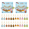 NBEADS 24 Pcs 4 Colors Crystal Diagonal Cube Stitch Markers, 304 Stainless Steel Leverback Earring Findings Removable Locking Stitch Marker for Knitting Weaving Sewing Accessories
