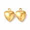 304 Stainless Steel Charms, Heart Charm, Golden, 12.5x9x4mm, Hole: 1mm