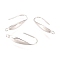 316 Surgical Stainless Steel Earring Hooks, Ear Wire, with Vertical Loop, Silver, 20x4.5x1mm, Hole: 1.2mm, 20 Gauge, Pin: 0.8mm