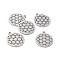 Non-Tarnish 201 Stainless Steel Sacred Geometry Pendants, Spiritual Charms, Filigree Joiners Findings, Laser Cut, Flower of Life, Stainless Steel Color, 22x19.5x1mm, Hole: 1.4mm