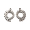 Non-Tarnish 304 Stainless Steel Pendants, Olive Branch Charms, Stainless Steel Color, 17x13x1.4mm, Hole: 1.4mm