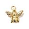 Brass Pendants, Long-Lasting Plated, Lead Free & Cadmium Free, Rack Plating, with Jump Ring, Real 18K Gold Plated, Bees, 14.5x18x3mm, Hole: 3mm