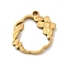 Ion Plating(IP) 304 Stainless Steel Pendants, Textured and Laser Cut, Flower Charm, Real 18K Gold Plated, 15x14x1.5mm, Hole: 1.4mm