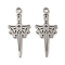 Non-Tarnish 304 Stainless Steel Pendants, Laser Cut, Sword Charm, Stainless Steel Color, 23x10x1mm, Hole: 1.6mm