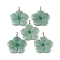 Natural Green Aventurine Big Pendants, Peach Blossom Charms, with Platinum Plated Alloy Snap on Bails, 57x48x9mm, Hole: 6x4mm
