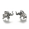 Retro 316 Surgical Stainless Steel Elephant Pendants, Antique Silver, 24.5x32x11mm, Hole: 5x9mm