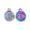 Ion Plating(IP) 304 Stainless Steel Pendants, Fish Charms, Rainbow Color, 16.5x12.5x2mm, Hole: 2.5mm