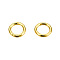 304 Stainless Steel Round Rings, Soldered Jump Rings, Closed Jump Rings, Golden, 5x0.8mm, Inner Diameter: 3.5mm