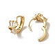 Серьга-кольцо KC из позолоченной латуни с микропаве и фианитами EJEW-L271-01KCG-12-2