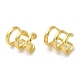 Серьги-клипсы из латуни с гальваническим покрытием EJEW-R162-25G-1