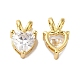 Подвески из циркония с покрытием из латуни KK-O142-41G-2