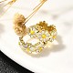 Серьги-кольца из нержавеющей стали 304 для женщин EJEW-C096-46G-4