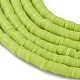 Плоские круглые бусинки распорки ручной полимерной глины CLAY-R067-4.0mm-10-3
