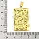 Латунные микропаве прозрачные подвески с фианитом KK-R159-16B-G-3