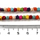 Окрашенные синтетические бирюзовые бусы нити G-G024-A01-01-5