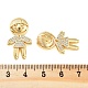 Подвески из латуни с покрытием из прозрачного кубического циркония KK-S379-09G-A-3