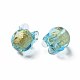 Ручная работа золотой фольги Lampwork бисер FOIL-T004-04B-3