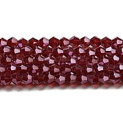 Прозрачные стеклянные бусины гальваническим пряди GLAA-F029-4mm-C27