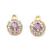 Латунные микро проложить кубического циркония подвески KK-L222-001G-03