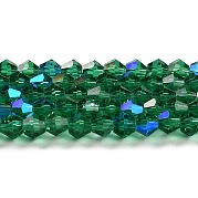 Прозрачные стеклянные бусины гальваническим пряди GLAA-F029-3mm-D10