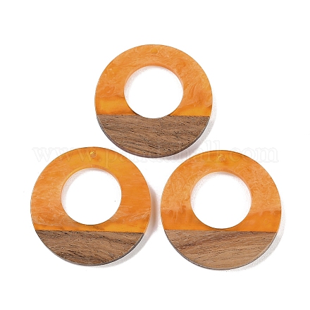 Подвески из смолы и дерева WOOD-F015-14G-1