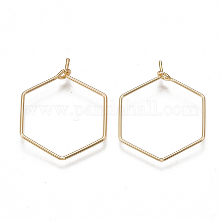 Латунные крючки для сережек KK-T038-424A-G-1