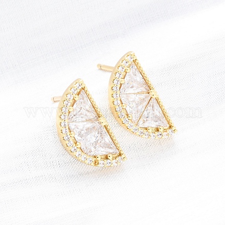 Серьги-гвоздики из циркония EJEW-Q015-15G-1